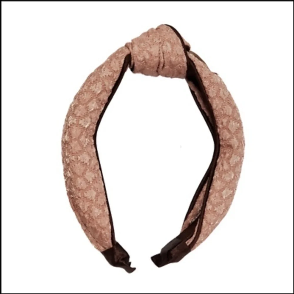 Anthropologie Pose Pink Lace Satin Headband